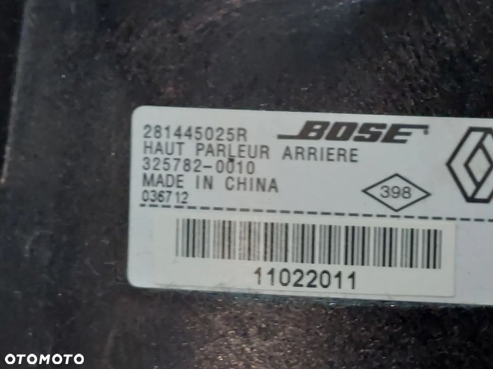 NAGŁOŚNIENIE BOSE KOMPLET RENAULT SCENIC III 3 1,4 TURBO R 2011 - 10