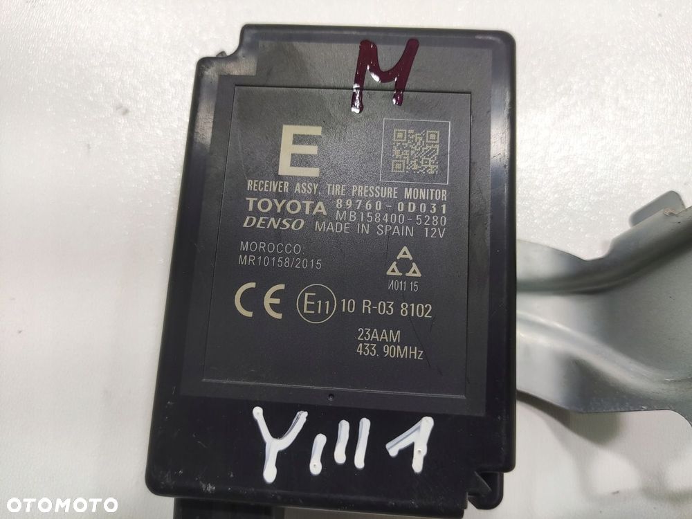 MODUŁ STEROWNIK CIŚNIENIA OPON TOYOTA YARIS III 2014-2017 LIFT 89760-0D031 - 4