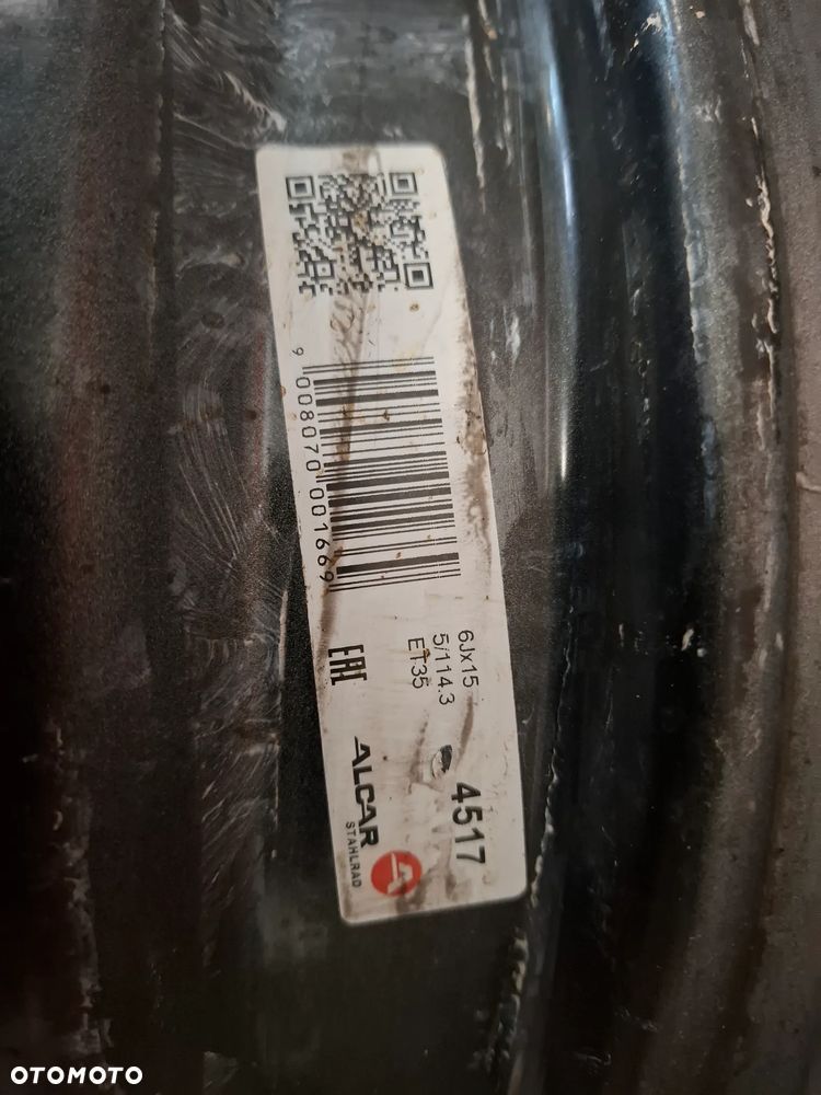 Felga stalowa 15 cali ET35Renault Kangoo IV 2024 rok nr 124R000266 cena za sztukę - 2