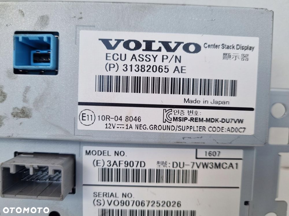 Volvo V60 I S60 II XC60 I EKRAN NAWIGACJI Wyświetlacz 31382065 31382065AE - 4