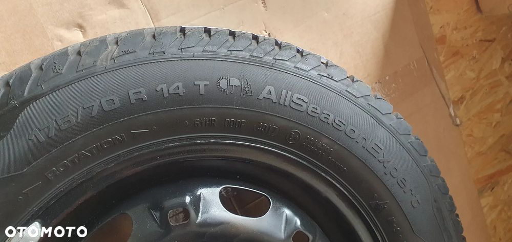 Felgi stalowe z oponami 5J ET35 175/70 R14 5X100 Skoda Roomster 6Q0601027R - 10