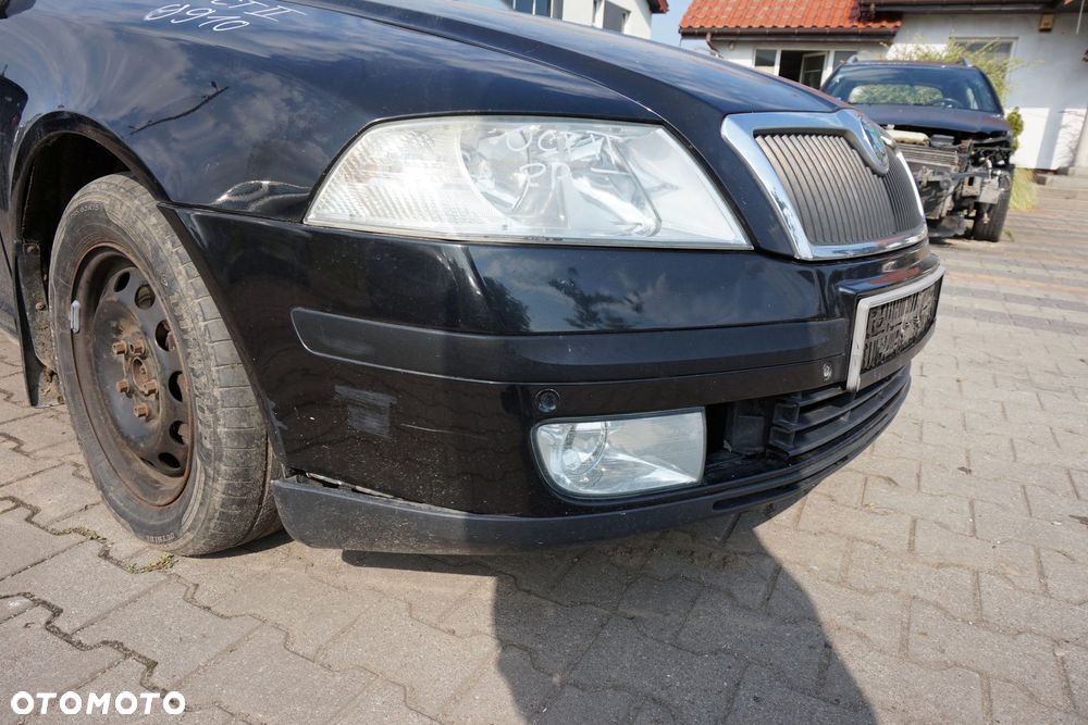 MASKA ZDERZAK BŁOTNIKI LAMPY OCTAVIA II 1Z3 9910  SKODA 2004-2008 CZARNY PRZÓD KOMPLETNY - 27