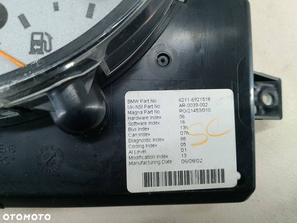 LICZNIK MINI R50 6921518 67379411 1.6 16V - 3