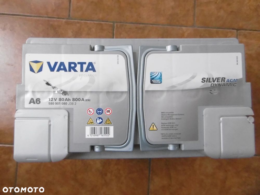 AKUMULATOR VARTA AGM START STOP 80Ah 12V 800A SILVER DYNAMIC - 1