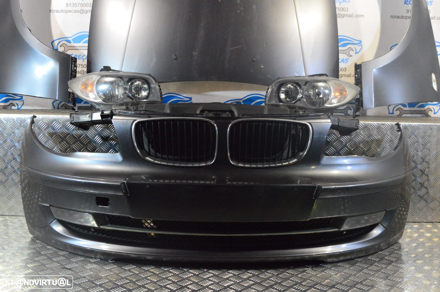 FRENTE COMPLETA BMW SERIE 1 E87 E81 LCI CAPOT PARACHOQUES GUARDA-LAMAS OTICAS RADIADOR VENTILADOR FRENTE FIBRA REFORÇO - 6