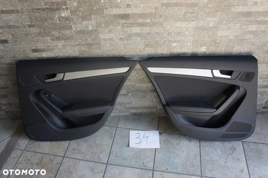 NR 34 Boczki drzwi do AUDI A4 B8 wstawki materiałowe - 4