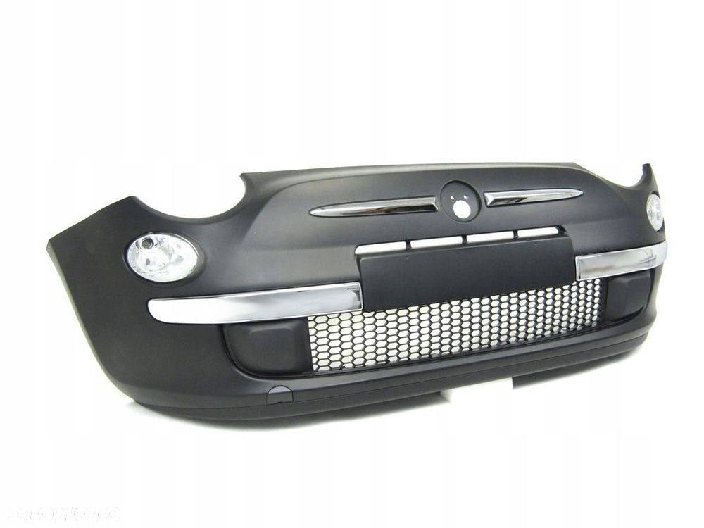 Zderzak przedni Fiat 500 07 - 15 + Atrapa + kratki + reflektory Komplet ! - 2