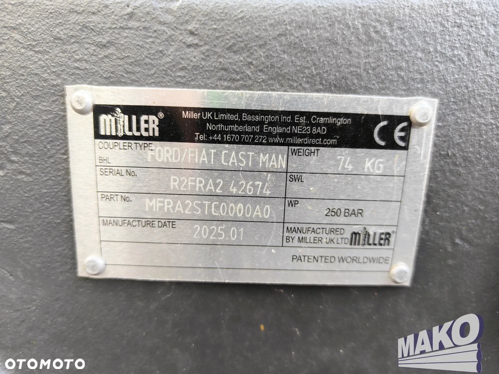NOWE Szybkozłącze mechaniczne Miller fi 45 - 7