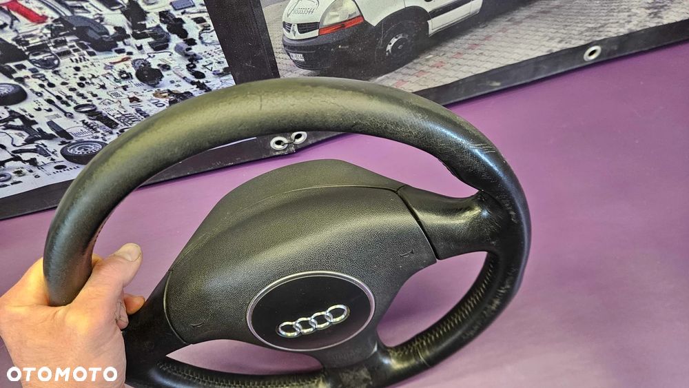 Kierownica Trzy 3 Ramienna Czarna Skóra Soul Air Bag Poduszka Kabel Wtyczka AUDI A4 B6 B7 - 25