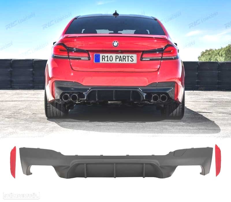 DIFUSOR BMW G30 G31 LOOK M5 PRETO MATE - 1