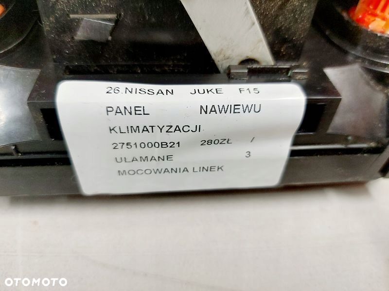 nissan juke f15 panel nawiewu klimatyzacji 2751000b21 - 5