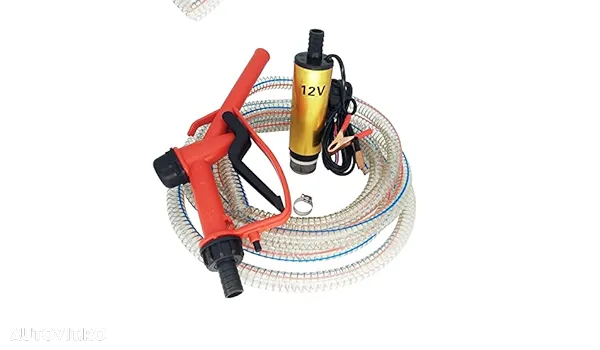 Pompa transfer lichide cu furtun si pistol la 12v - 3
