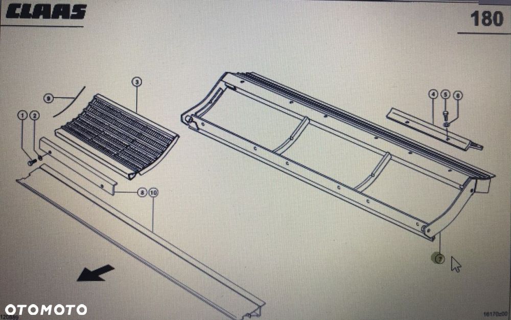 CLAAS 00 0757 400 2/Claas Lexion rama klepiska wstępnego/Claas Lexion 580 560-540 770-760 670-640 - 1