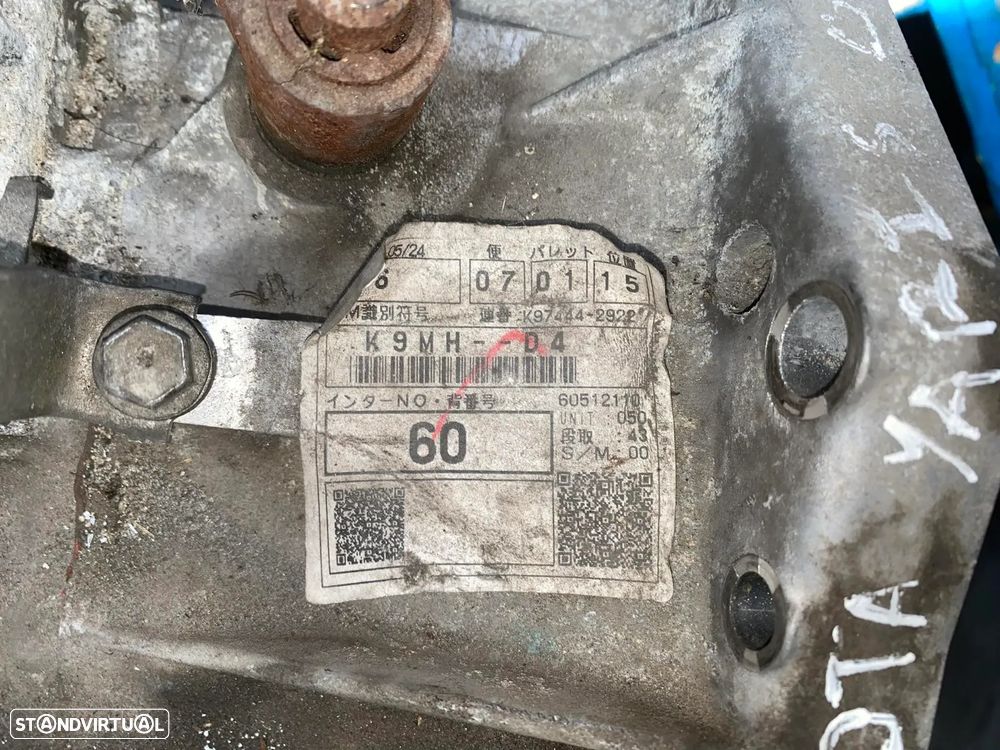 Caixa de Velocidades Toyota Yaris 1.0 VVT-I - 2005 / 2011 - K9MH-D4 - 3