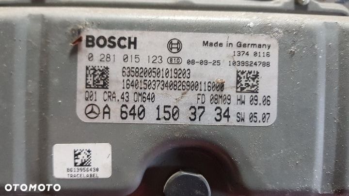 MERCEDES A KLASA W169 B KLASA W245 2.0 CDI STEROWNIK SILNIKA A6401503734 0281015123 - 2