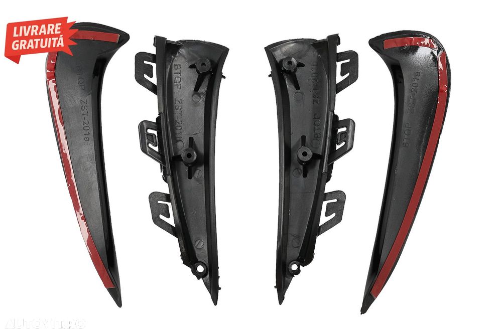 Ornamente Bara Spate Flapsuri Negru Lucios Mercedes GLA SUV H247 (2020+) Sport Lin- livrare gratuita - 5