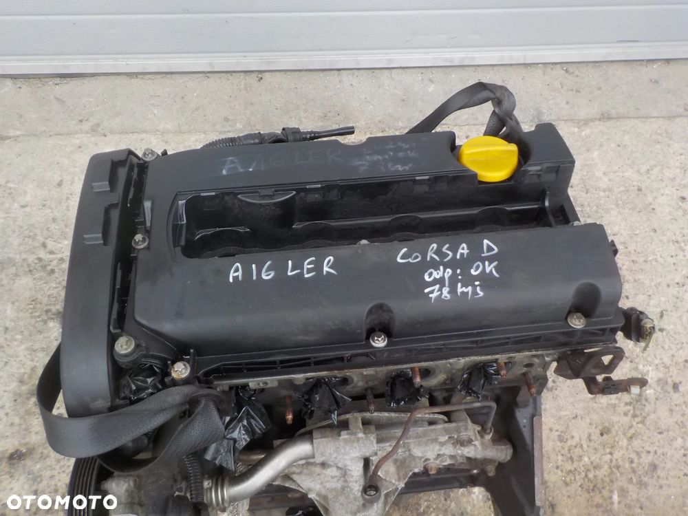 OPEL CORSA D 1.6 T SILNIK SŁUPEK SPRAWDZONY I ODPALONY KOD SILNIKA A16LER PRZEBIEG 78 TYS. - 2