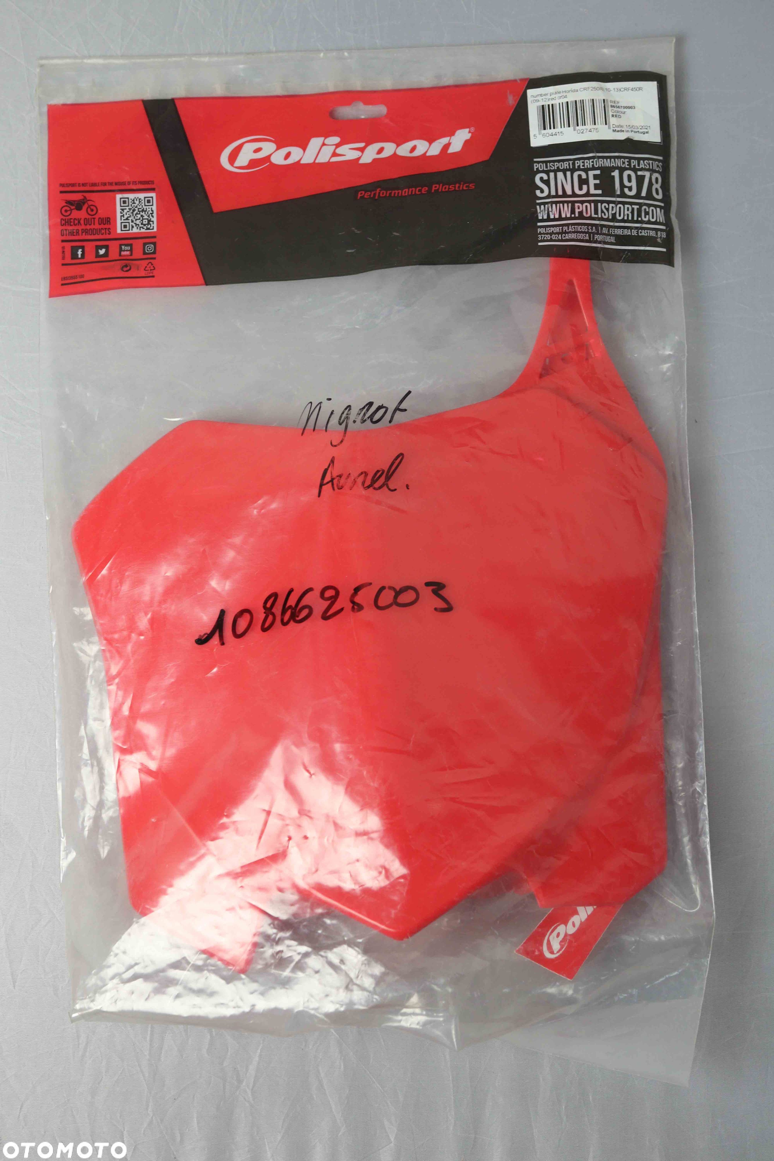 Tablica Na Numer Startowy Honda CRF250/450R - 1