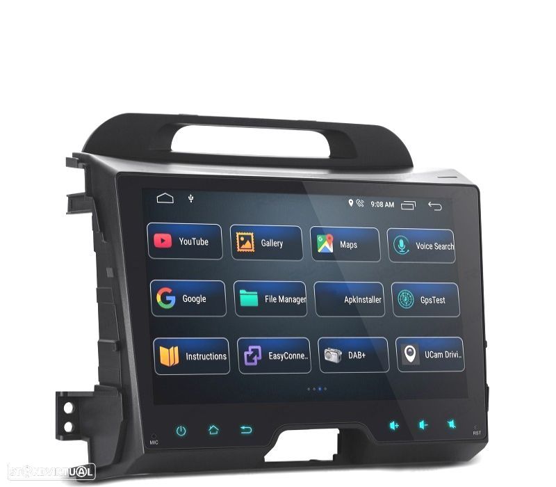 AUTO RADIO GPS ANDROID 10.0 ECRA TACTIL 9" PARA KIA - 1