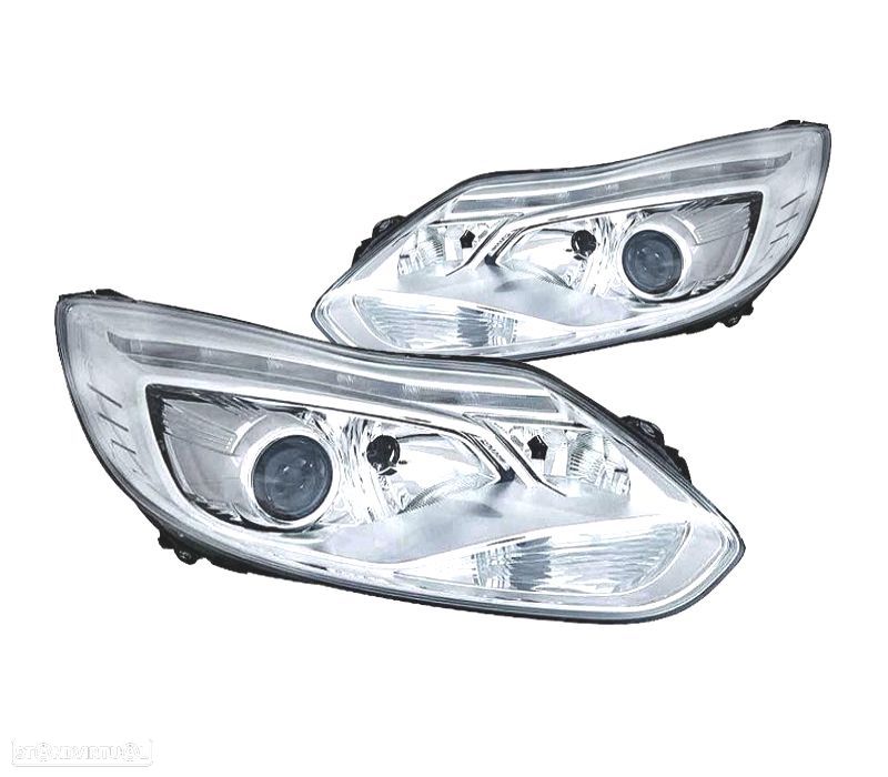 FARÓIS XENON FORD FOCUS IV 11-14 LUZ DIURNA LED - 1