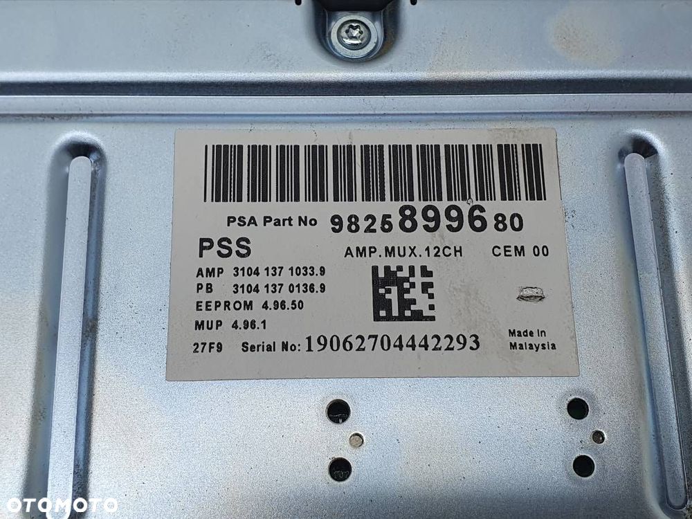 WZMACNIACZ 9825899680 PEUGEOT 5008 II 2019 EUROPA - 4