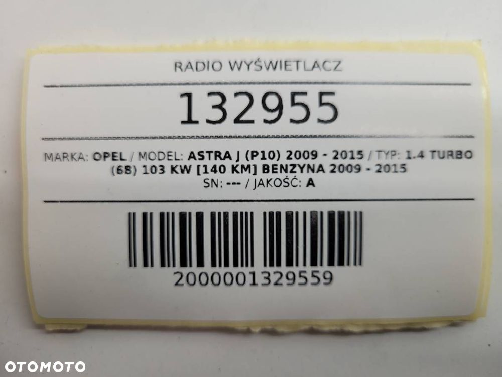 RADIO WYŚWIETLACZ ANDROID 2 DIN OPEL ASTRA J - 12