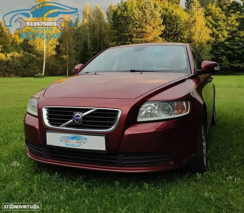 Frente Completa Volvo S40 Facelift | Mk2 - 2007 a 2012 - Capot | Para-choques | Guarda-Lamas | Óticas | Reforço | Frente Fibra | Radiador | Ventilador - 1