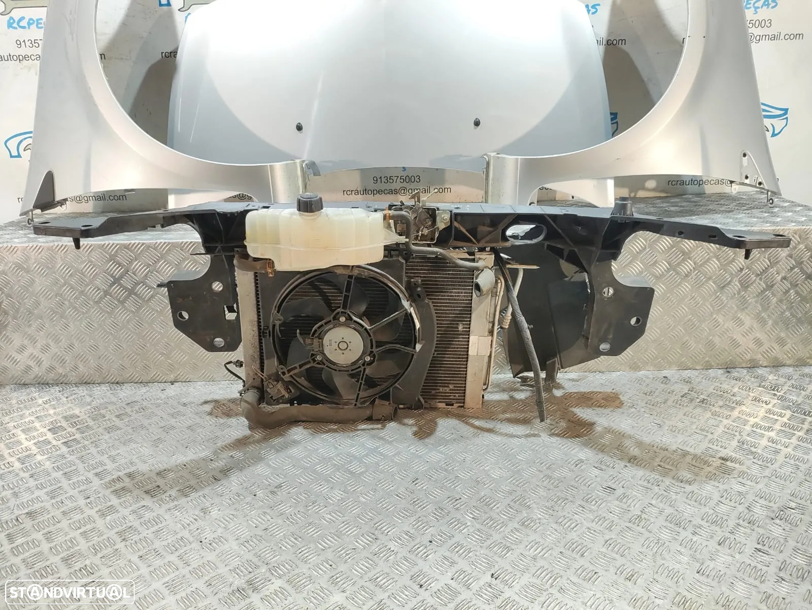 Frente Completa Renault Clio 3 Cinza - Mk3 Fase 2 - Parachoques | Farol | Simbolo | Guarda Lamas | Capo | Capot | Parachoque | Frontal | Guarda Lama | Farol | Radiador | Ventilador | Fibra - 6