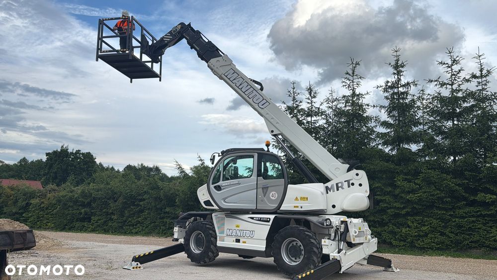 Manitou Ładowarka teleskopowa Manitou Mrt 2150 + Privilage Roto obrotowa 360 Pilot sterowanie radiowe Kosz Widły 2016/17 1840 2550 2540 silnik Mercedes 2150+ Merlo - 15