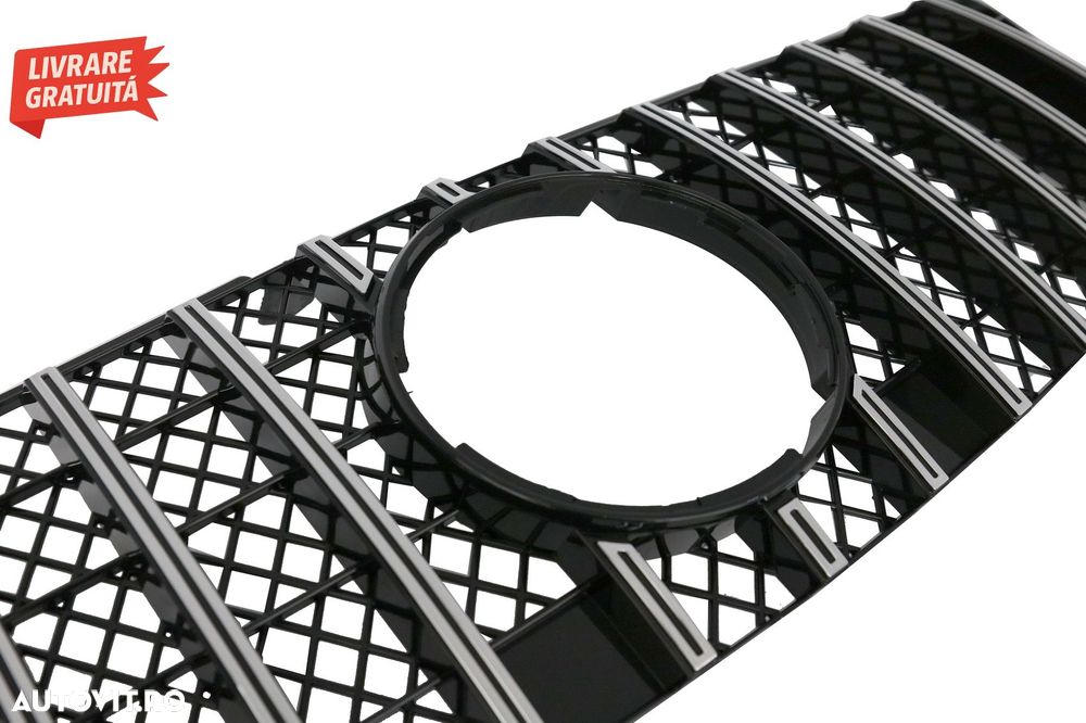 Grila centrala Mercedes ML W164 Facelift (07.2008-2011) Negru Crom GTR Panamerican- livrare gratuita - 3