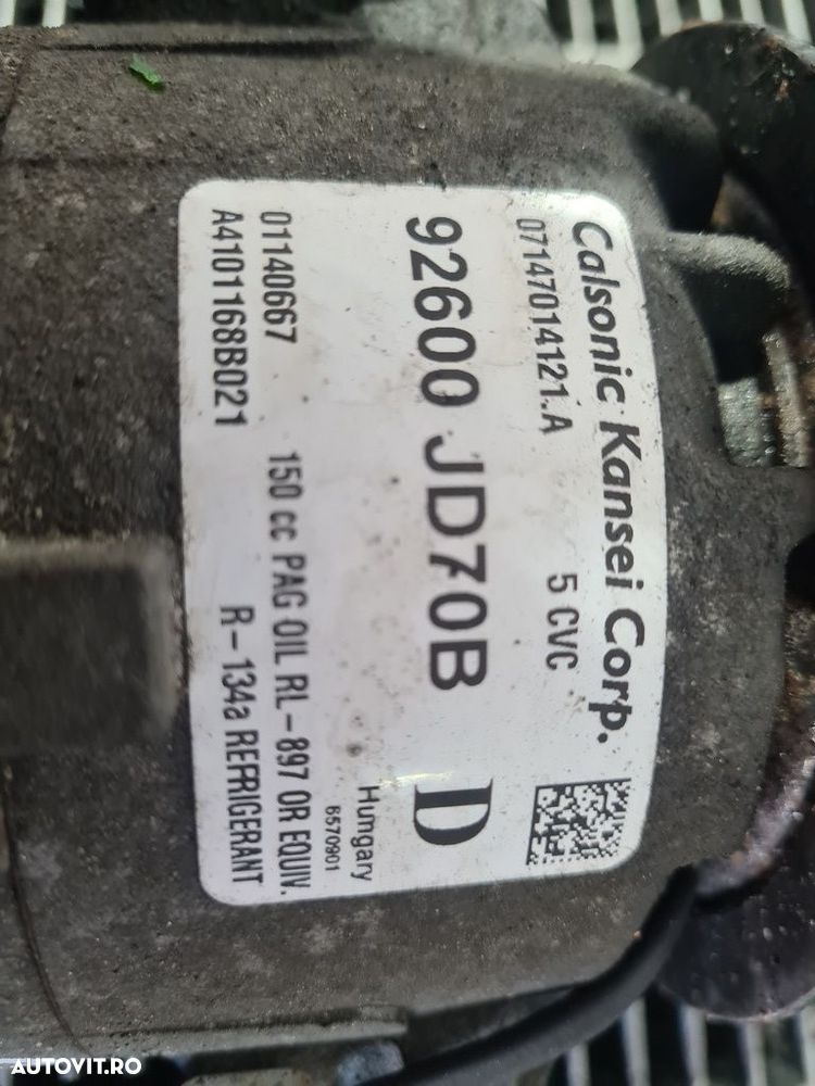 Compresor clima Nissan Qashqai 2.0 D 2007 - 2010 150CP M9R (924) Diesel 92600JD70B - 4