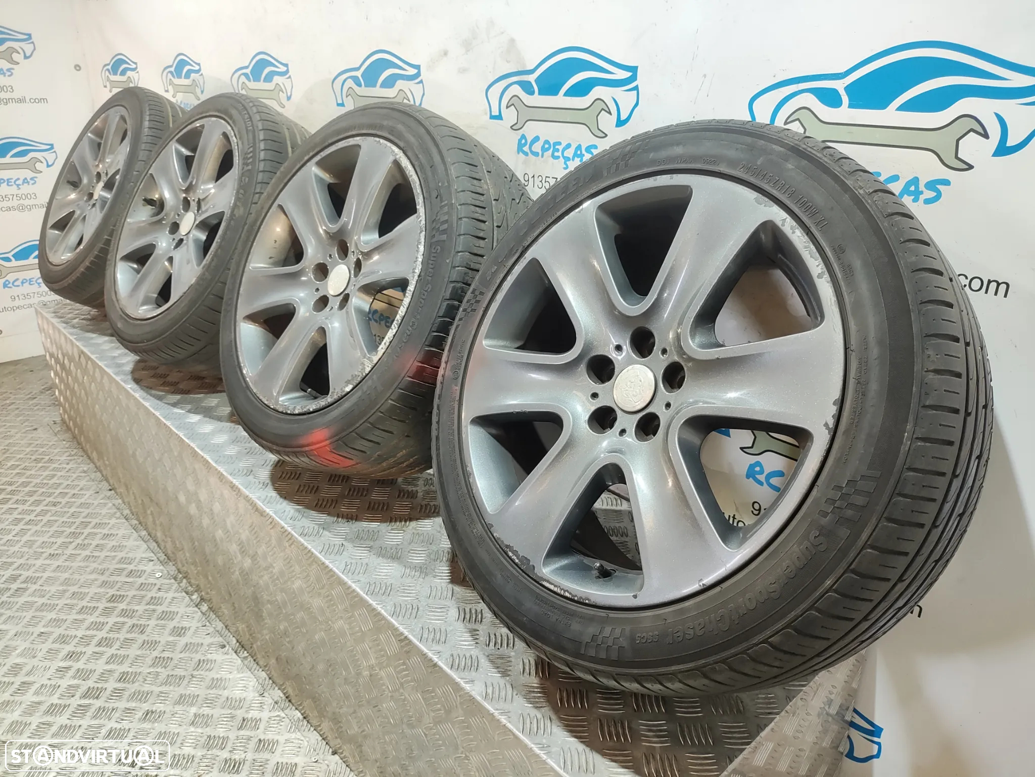 Conjunto Jantes 18 Originais Jaguar XF Mk1 X250 8,5J ET49 5x108 - 2