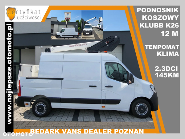 Opel Movano L3H2, Podnośnik Koszwy/Zwyżka KLUBB K26, klima, tempomat