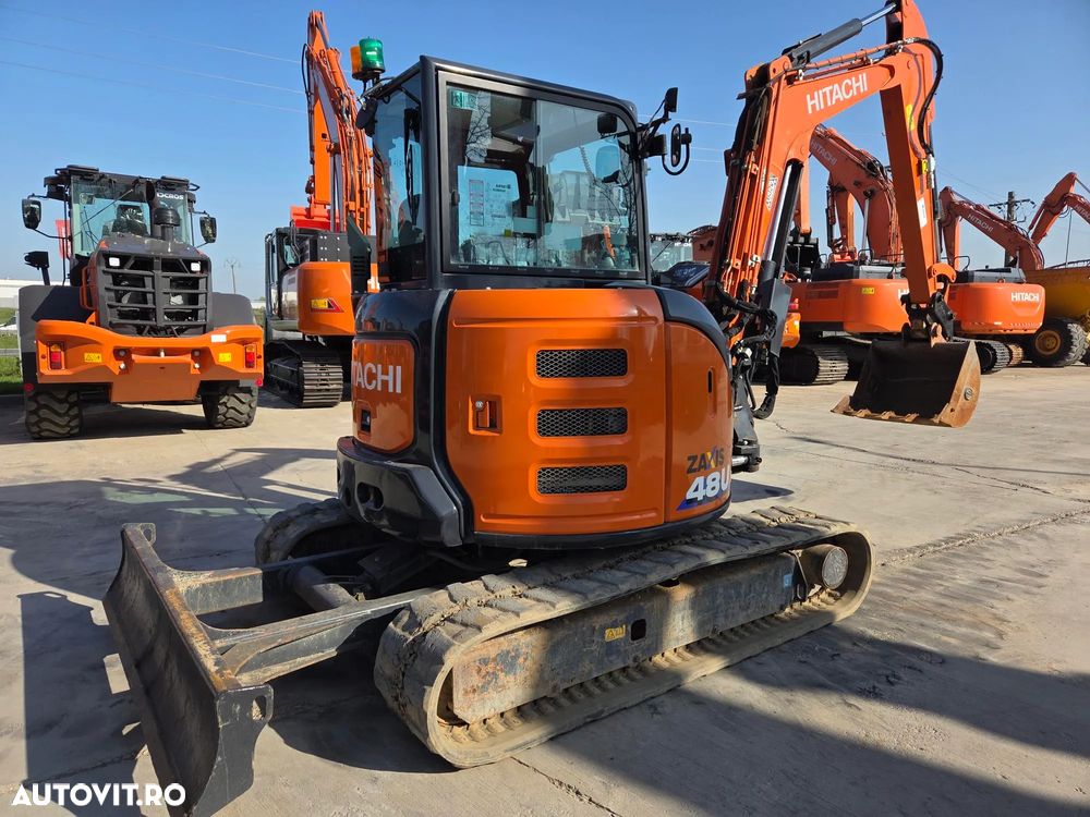 Hitachi 5,1tone, 2023/12, 2.229h, ZX48U-6, Adanc sapare 4m, CUPLA RAPIDA HIDRAULICA+3 CUPE, LAMA NIVELARE, Aer conditionat, inst picon pe brate, latime 2m, incarcarca 8x4, Antifurt, posibil leasing 4 ani, PROMOTIE 37900 EUR+Tva - 3