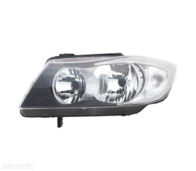 FAROL ESQ OPTICAS PARA BMW SERIE 3 E90 4P E91 TOURING 05-08 FUNDO CROMADO - 1