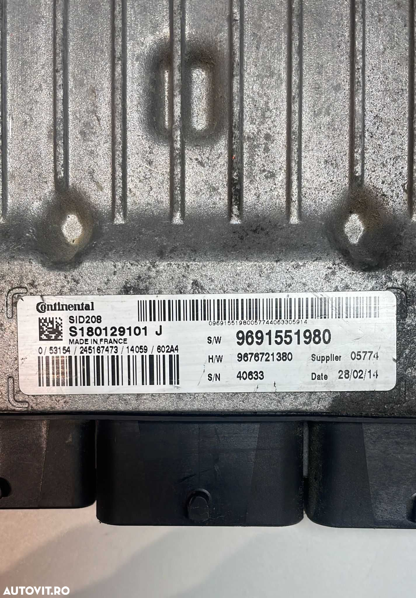 ECU Citroen Jumper Peugeot Boxer 9691551980 S180129101J SID208 VIRGIN - 2