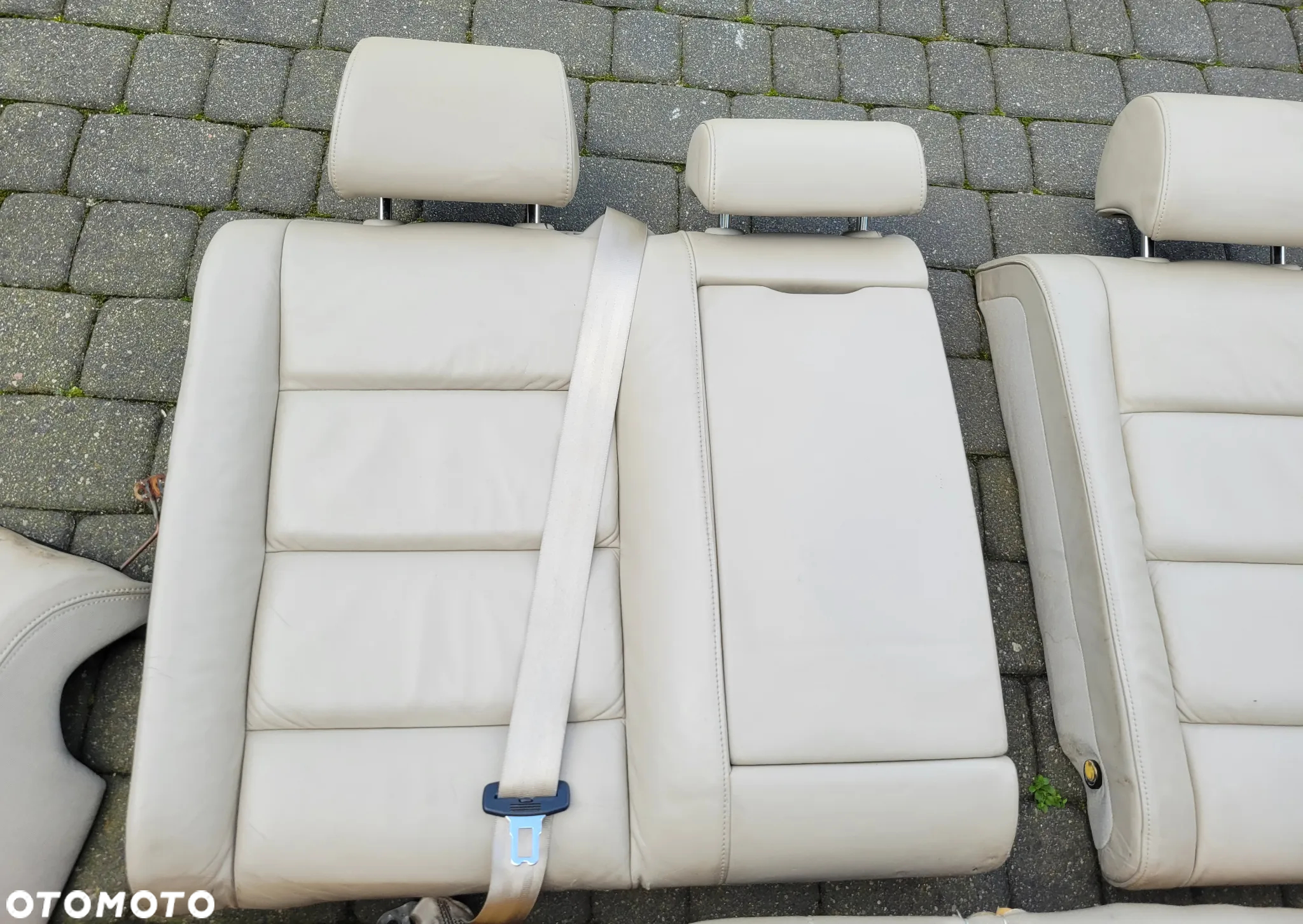 AUDI A6 C6 KANAPA TYLNA TYŁ SIEDZENIA SKÓRA BEŻOWA BEŻOWY KOMBI - 7