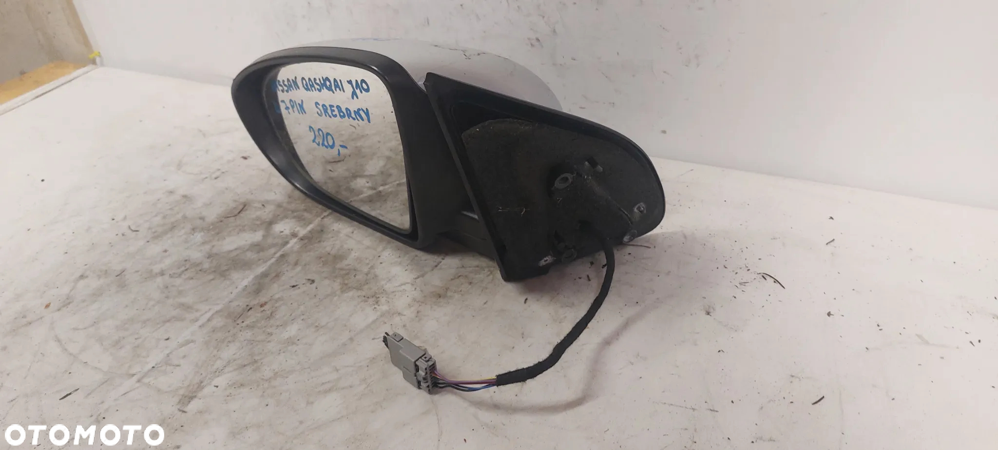 .  LUSTERKO ELEKTRYCZNE NISSAN QASHQAI J10 LEWE 7PIN SREBRNY - 2