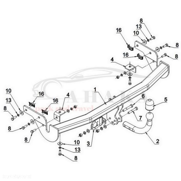 Hak Holowniczy Odkręcany Do Citroen C3 Picasso 2009-2017 - 5