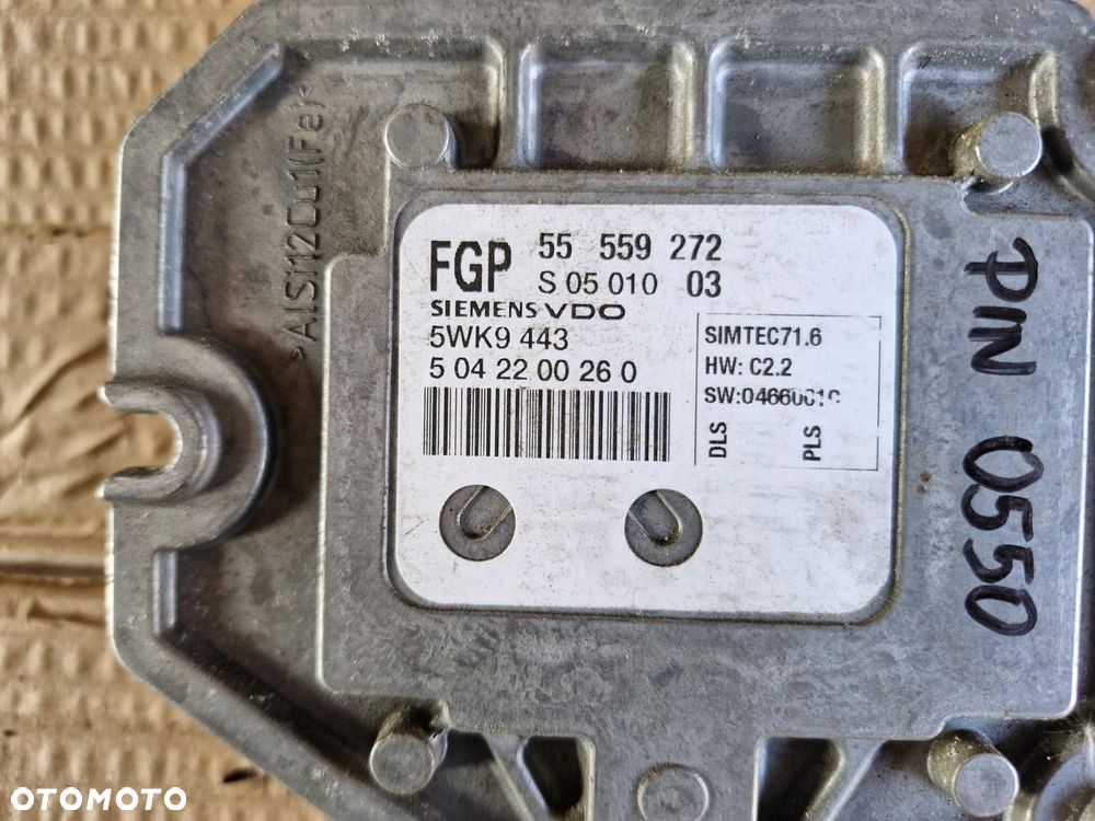 Komputer sterownik silnika Opel Astra H III 1.8XE 55559272 5WK9443 PIN - 3