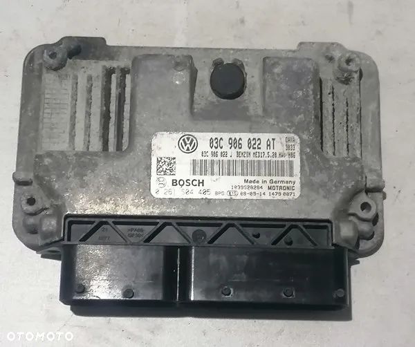 VW GOLF V - STEROWNIK KOMPUTER SILNIKA 03C906022AT, 0261S04405 - 1