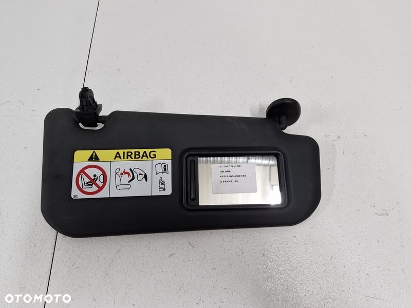 TOYOTA C-HR 1 I OSŁONA PRZECIWSŁONECZNA PRAWA DASZEK SŁONECZNIK PRAWY CZARNY - 2