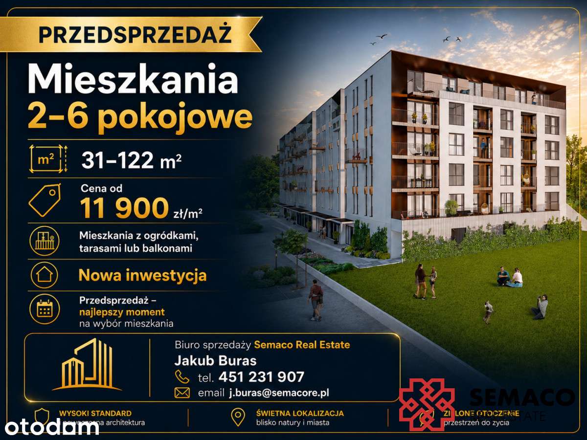 Przedsprzedaż | Nowa inwestycja | zielona okolica