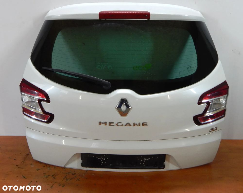 Klapa pokrywa bagażnika Renault MEGANE III 08-16 Kombi TEQNC biała Łuków części - 2