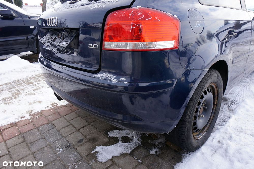 ZDERZAK TYLNY A3 8P 3D HB LZ5J  GRANATOWY AUDI 2003-2008 - 4