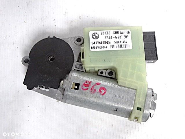 BMW E60 E65 E66 Silniczek Silnik Mechanizm Szyberdach  Zespół Napędowy Dachu Przesuwnego 67616937509  6937509  5WK11464  Siemens 03014600344  03014600336  ZB E60 SHD Antrieb  67619137056  9137056 - 4
