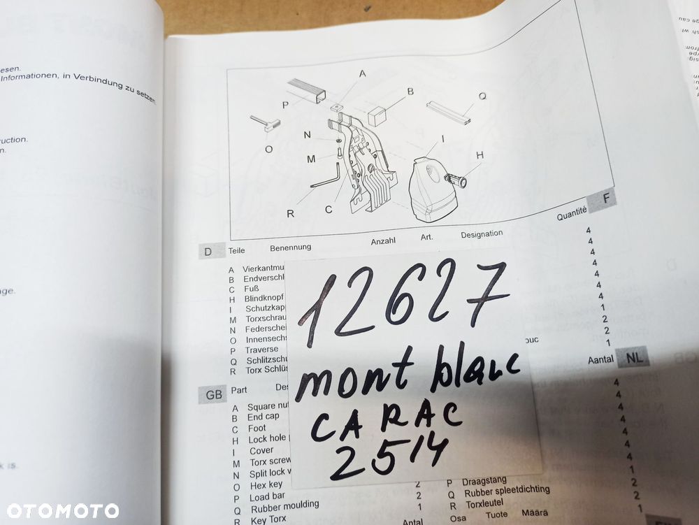 Bagaznik dachowy Mont Blanc CARAC 2514 - 6