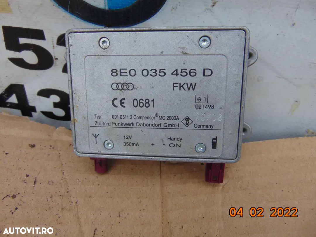 Amplificator antena Audi A4 B8 2008-2015 q7 a2 a3 a4 a6 a8 a7  dezmembrez Audi a4 B8 2.0 cag - 1