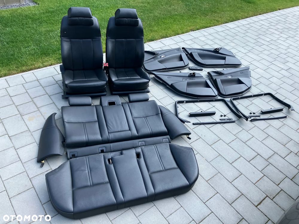 FOTELE KANAPA BOCZKI BMW E60 E61 TOURING KOMBI CZARNA SKÓRA WENTYLOWANA KOMFORT WENTYLE WENTYLOWANE KOMFORTY PRZED LIFT RARYTAS STAN PERFEKCYJNY!!! CZARNE ELEKTRYCZNE ROLETKI PRZECIWSŁONECZNE ROLETY DRZWI - 1