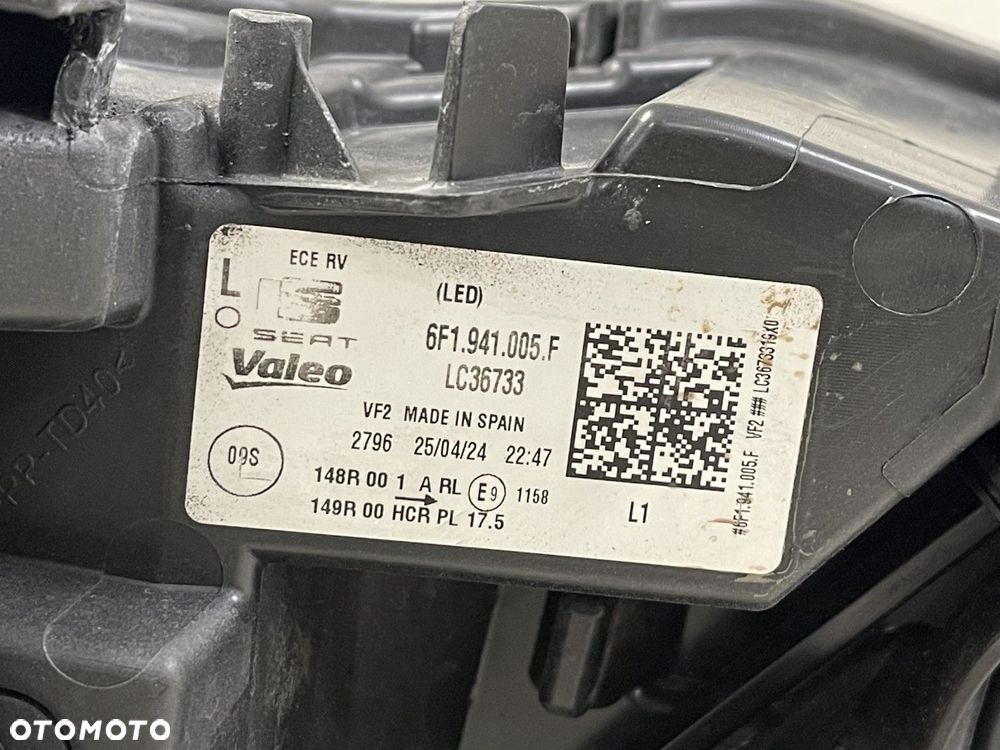 LAMPA LEWA PRZEDNIA PRZÓD LED SEAT IBIZA 5 V LIFT ARONA 21- EUROPA 6F1941005F - 11